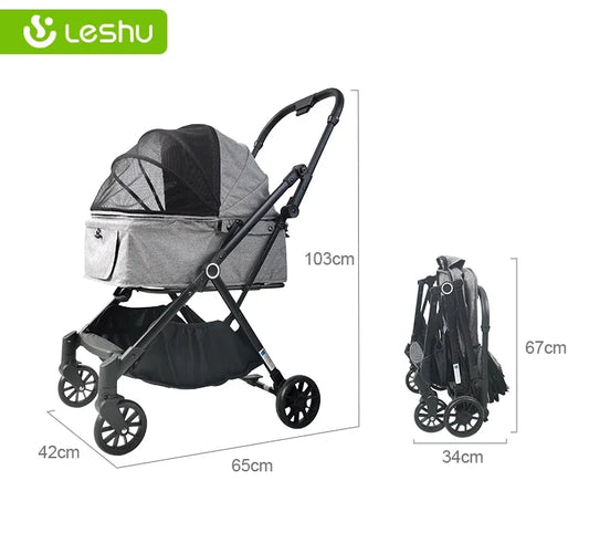 Pet Stroller,New Design Easy To Carry Pet Strollers For 2 Pets