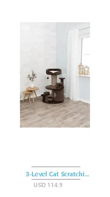 Plush Cat Tree Sisal Scratching Post Tunnel Hammock Combo