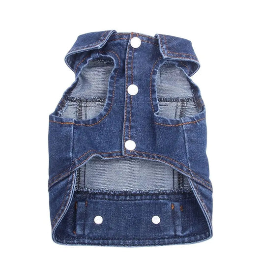 Dogs and Cats Jeans Coat Jacket Silver Buckle Denim Vest