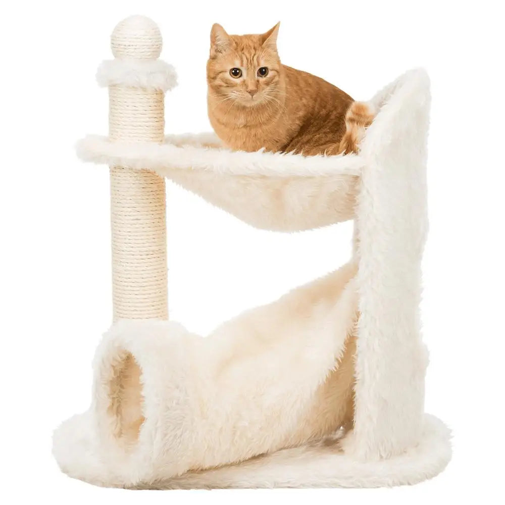 Plush Cat Tree Sisal Scratching Post Tunnel Hammock Combo