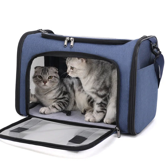 Soft Carrier Side Backpack Pet Dog Travel Bags