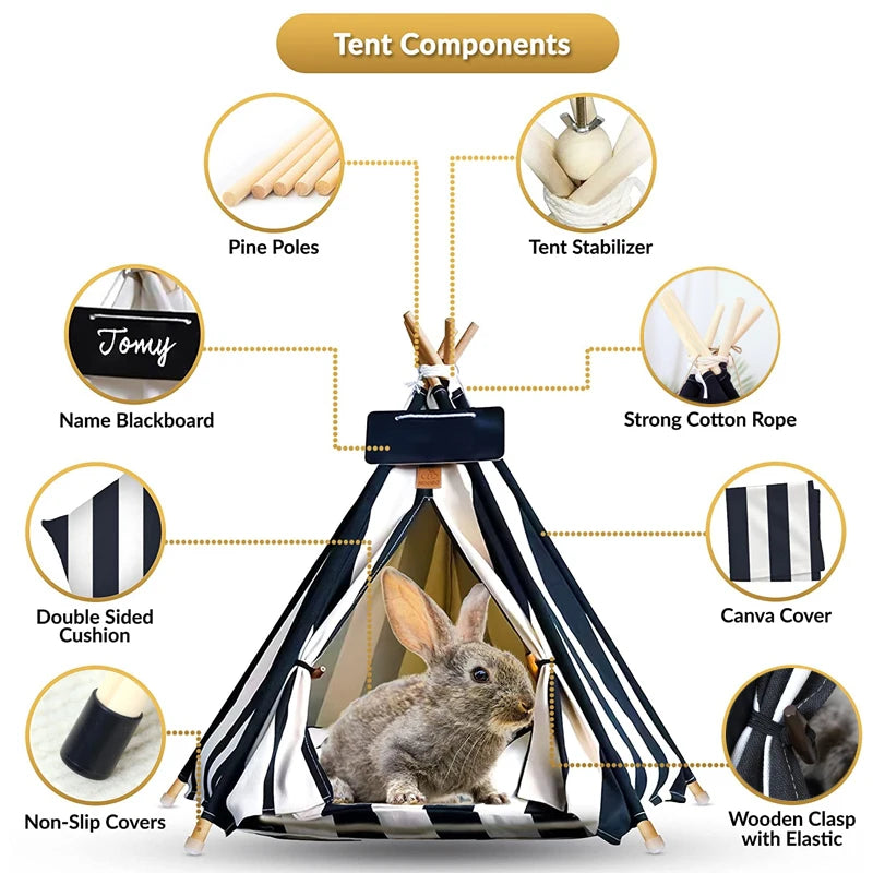 Dog Bed Portable Removable Washable Outdoor Kennels Cave