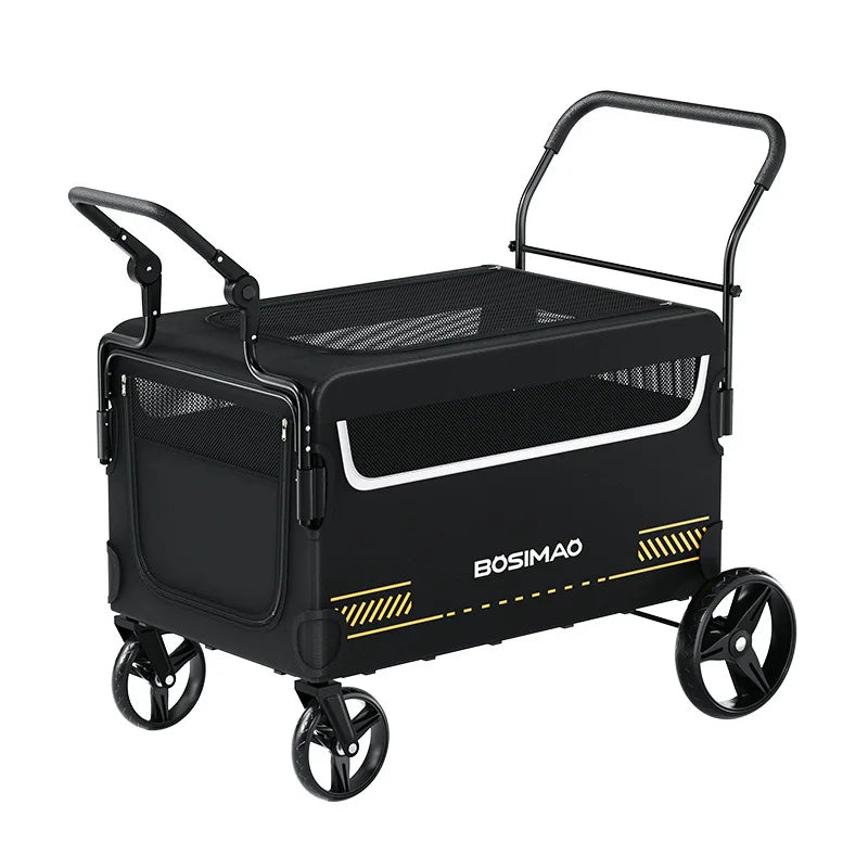 Dog Stroller 4 Wheel Pet Trolley Carrier