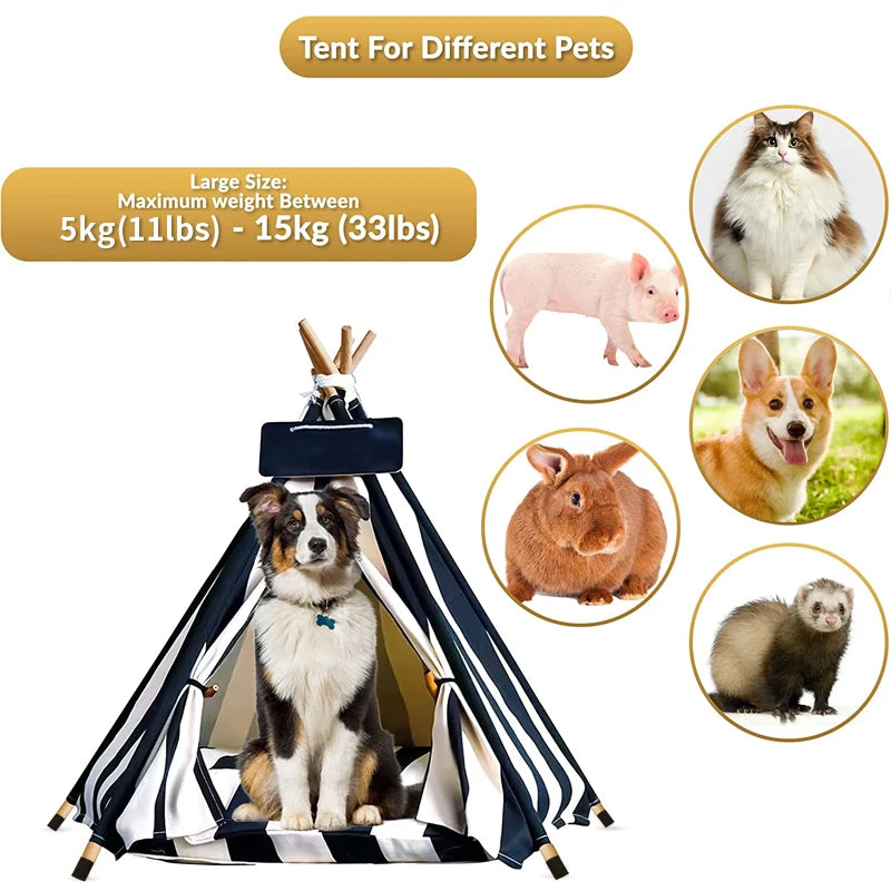 Dog Bed Portable Removable Washable Outdoor Kennels Cave