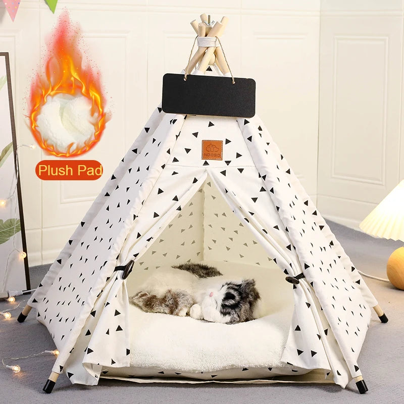 Dog Bed Portable Removable Washable Outdoor Kennels Cave