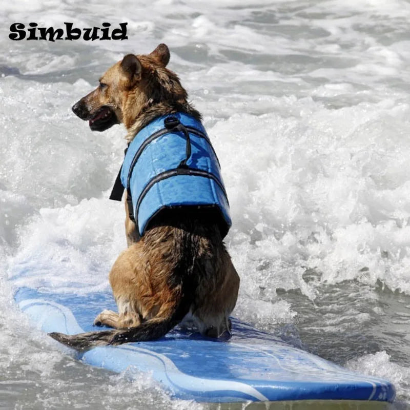 Summer Dog Life Jacket Reflective Adjustable Large Dogs Swimwear