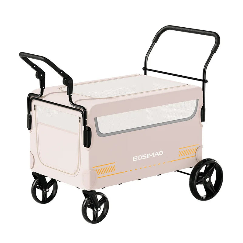 Dog Stroller 4 Wheel Pet Trolley Carrier