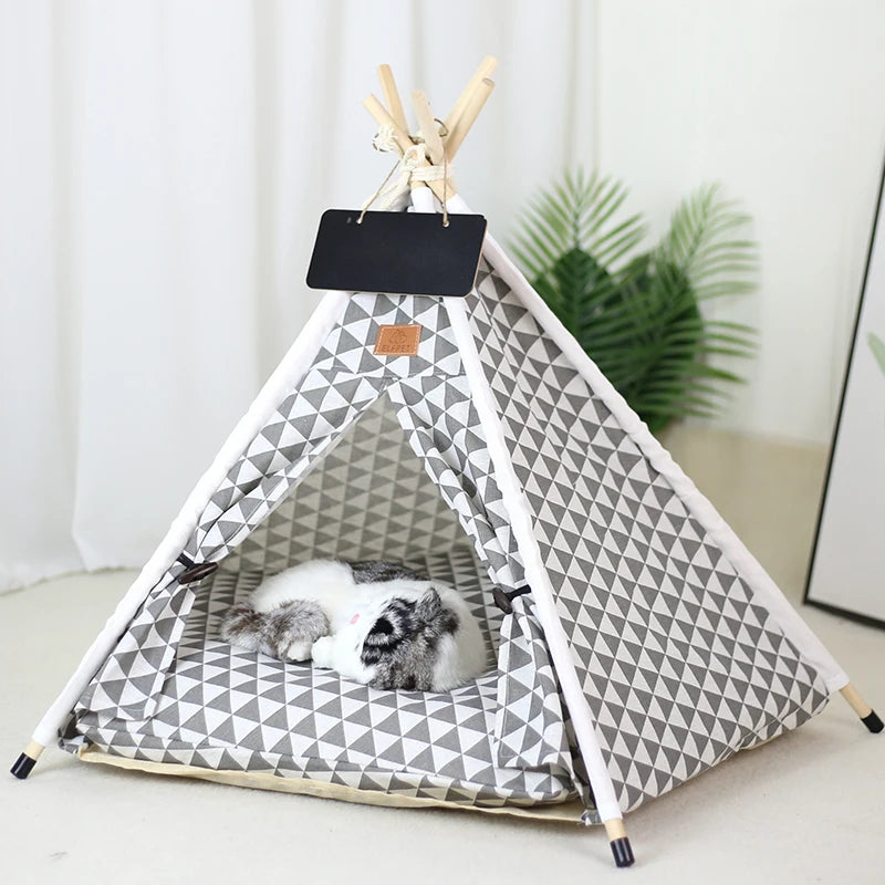 Dog Bed Portable Removable Washable Outdoor Kennels Cave