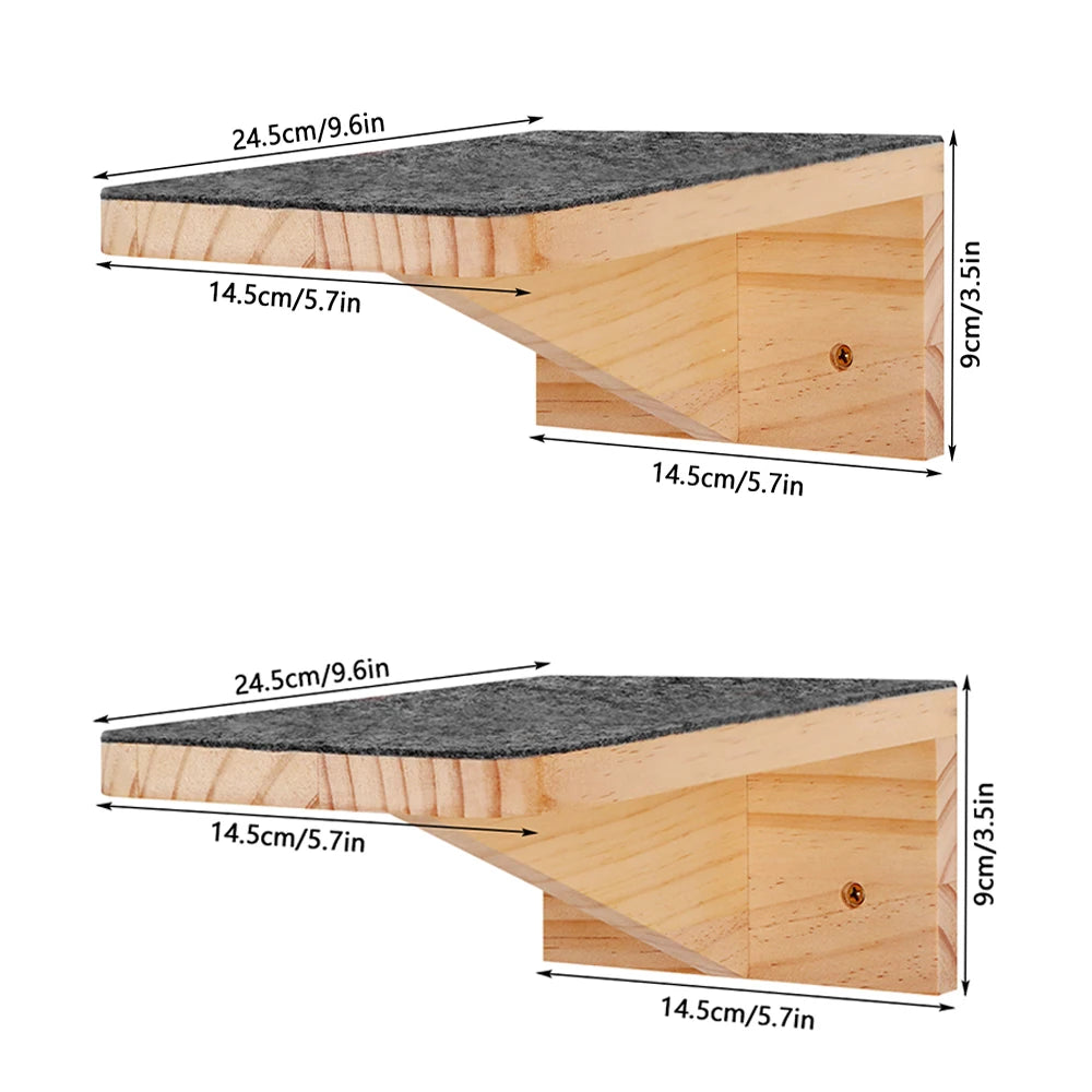 Cat Hammock Cat Tree Wall Mounted Wooden Furniture Scratcher