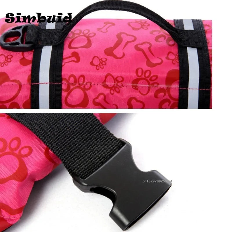 Summer Dog Life Jacket Reflective Adjustable Large Dogs Swimwear