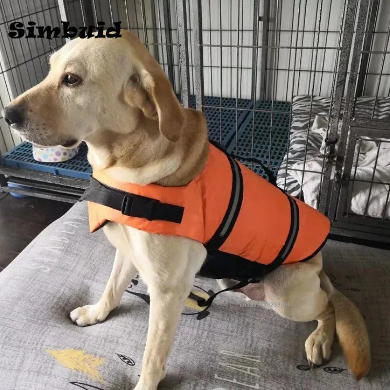 Summer Dog Life Jacket Reflective Adjustable Large Dogs Swimwear