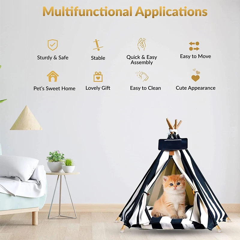 Dog Bed Portable Removable Washable Outdoor Kennels Cave
