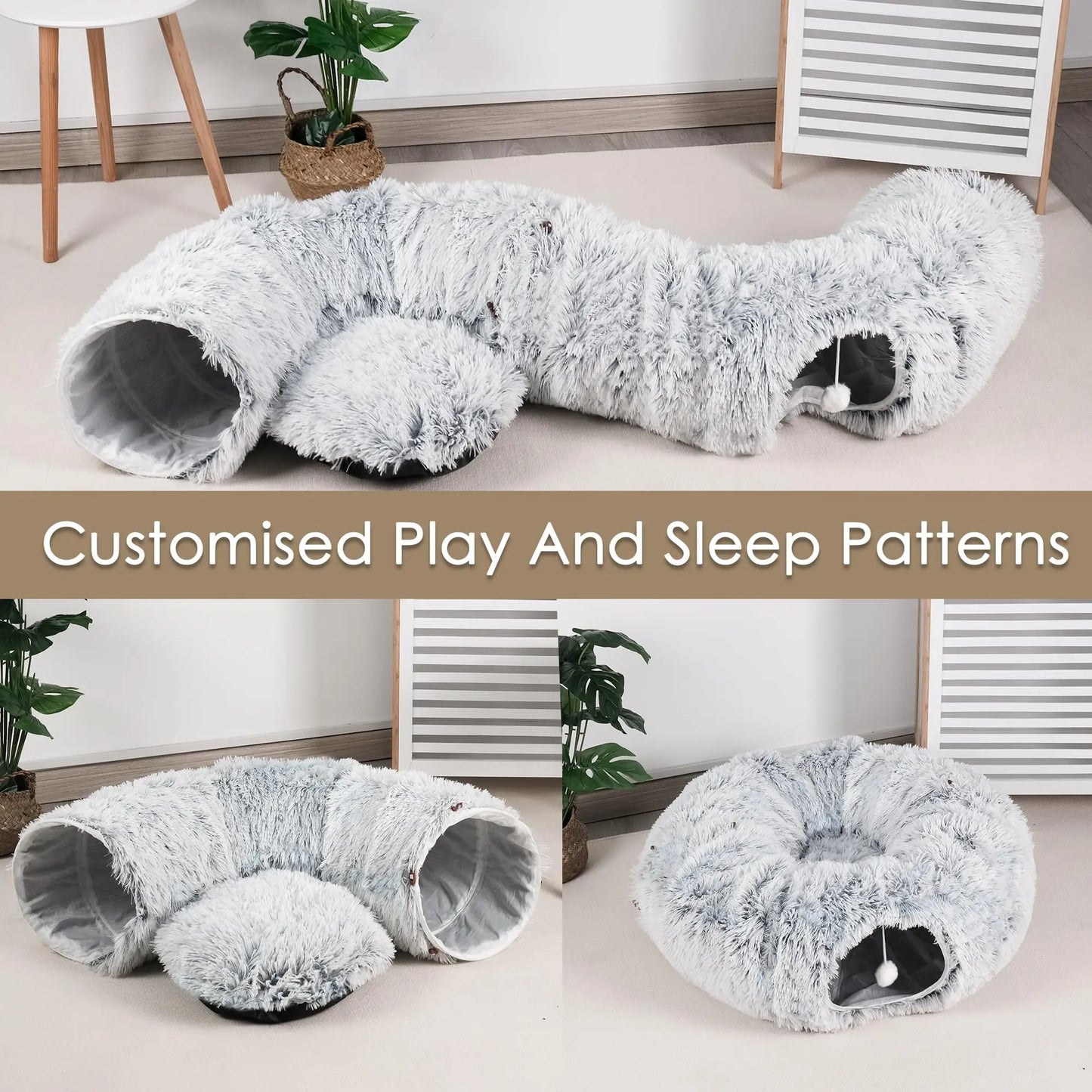 Cat Tunnel Bed for Indoor Cats