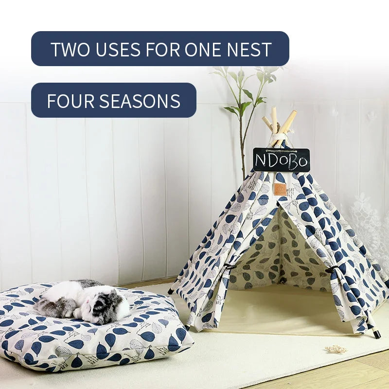 Dog Bed Portable Removable Washable Outdoor Kennels Cave