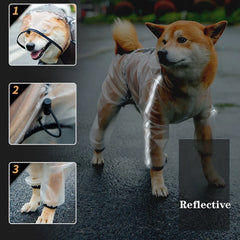 Waterproof Dog Raincoat With Hood Transparent Pet Cat Puppy Rain Coat Pet Jacket Clothes For Small Medium Large Dog Pet Supplies
