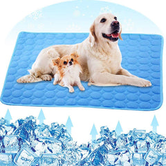 Summer Pet Cooling Mat Pad for Medium Large Dogs Washable French Bulldog Big Dog Ice Gel Bed Shiba Inu Mattress mascotas Blanket