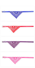 Adjustable Dog Bandana Leather Printed Soft Collar For Dog Pet Supplies Cat Scarf Collar For Chihuahua Puppy Pet Neckerchief