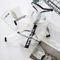 Waterproof Dog Raincoat With Hood Transparent Pet Cat Puppy Rain Coat Pet Jacket Clothes For Small Medium Large Dog Pet Supplies