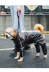 Waterproof Dog Raincoat With Hood Transparent Pet Cat Puppy Rain Coat Pet Jacket Clothes For Small Medium Large Dog Pet Supplies