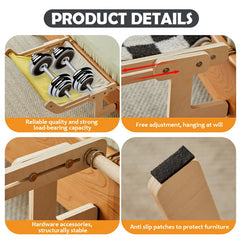 Safety Breathable Cats Bed Durable Window Balcony Hanging Cat Hammock for Pet Indoor Cat Bed