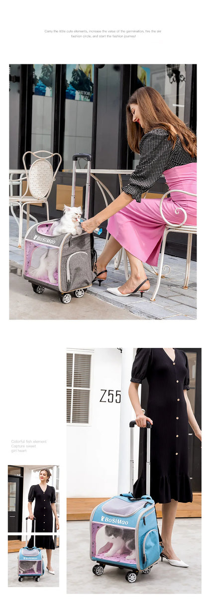 Portable Pet Cart Travel Transport Bag