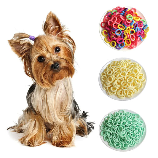 100pieces/Set Pet Elastic Hair Band