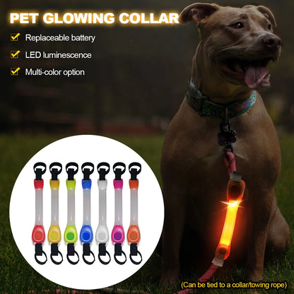 Dog Anti Lost Safety Glowing Collar Outdoor Waterproof Warning LED Flashing Light Strip