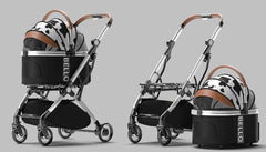 China Factory Supply Outdoor Portable Dog Pushchair Ergonomic Customizable Pet Stroller