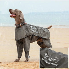 New Dog Raincoat Waterproof and Comfortable Fabric Night Reflective Hooded Pet Supplies Labrador Golden Retriever Bulldog