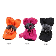 4pcs/set Waterproof Pet Dog Shoes Chihuahua Anti-slip Rain Boots Footwear For Small Cats Dogs Puppy Booties