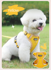 No Pull Small Dog Harness and Leash Set Breathable Puppy Chest Strap Reflective Pet Harness Vest 4-point Adjustment Chihuahua