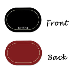 Waterproof Non-slip Pet Feeding Mat Custom Contrast Color Silicone Name ID Food Placemat For Dog Cat Easy Washing Carry