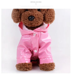 Summer Outdoor Puppy Pet Rain Coat S-XL Hoody Waterproof Jackets PU Raincoat for Dogs Cats Apparel Clothes Wholesale
