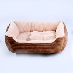 Bed for Dog Cat Pet Square Plush Kennel Medium Small Dog Sofa Bed Cushion Pet Calming Dog Bed House Pet Supplies Accessories