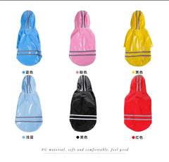 Summer Outdoor Puppy Pet Rain Coat S-XL Hoody Waterproof Jackets PU Raincoat for Dogs Cats Apparel Clothes Wholesale