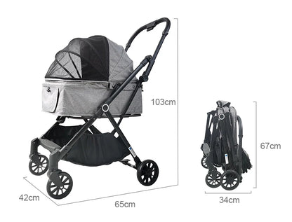 Pet Stroller,New Design Easy To Carry Pet Strollers For 2 Pets