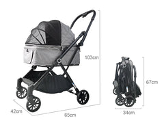 Pet Stroller,New Design Easy To Carry Pet Strollers For 2 Pets For Cats And Dogs