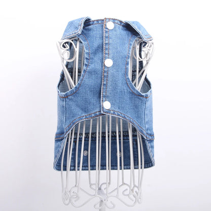 Dogs and Cats Jeans Coat Jacket Silver Buckle Denim Vest