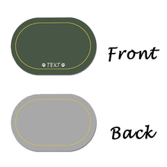 Waterproof Non-slip Pet Feeding Mat Custom Contrast Color Silicone Name ID Food Placemat For Dog Cat Easy Washing Carry