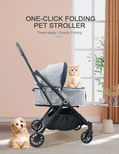 Pet Stroller,New Design Easy To Carry Pet Strollers For 2 Pets