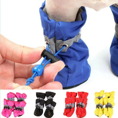 4pcs/set Waterproof Pet Dog Shoes Chihuahua Anti-slip Rain Boots Footwear For Small Cats Dogs Puppy Booties