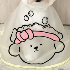 Pets Dogs Clothes Cloak Haircut Cloak Jacket For Dogs Cats Tear Stain Facial Care Waterproof Raincoat Cape Cloth Pet Supplies