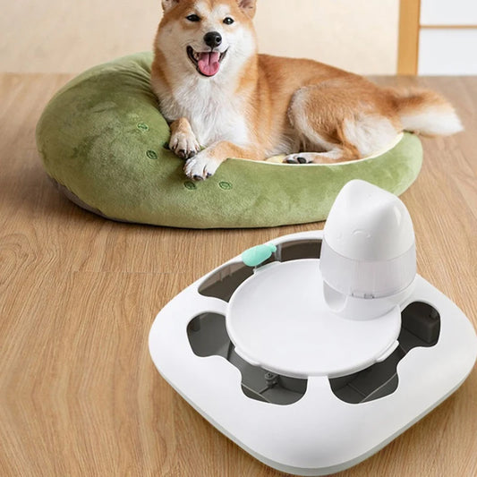 Interactive Cats Pet Toy Electric Flutter Rotating Kitten Toy Intelligence Ball Roller Track Feeder