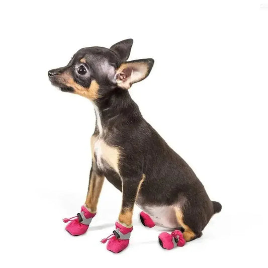4pcs/set Waterproof Pet Dog Shoes Chihuahua Anti-slip Rain Boots Footwear For Small Cats Dogs Puppy Booties