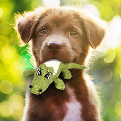 Pet Chew Toys Interactive Cartoon Animal Plush Alligator Shape Dog Sound Toy Gnawing Grinding Teeth Training Supplies