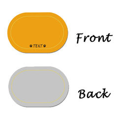 Waterproof Non-slip Pet Feeding Mat Custom Contrast Color Silicone Name ID Food Placemat For Dog Cat Easy Washing Carry