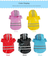 Summer Outdoor Puppy Pet Rain Coat S-XL Hoody Waterproof Jackets PU Raincoat for Dogs Apparel Clothes Little Teddy Dog Raincoat