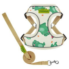 CDDMPET Dog Harness and Leash Set for Small Dogs Cartoon Puppy Harness Vest French Bulldog Walking Chest Strap Pet Accessories