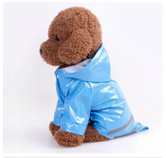 Summer Outdoor Puppy Pet Rain Coat S-XL Hoody Waterproof Jackets PU Raincoat for Dogs Cats Apparel Clothes Wholesale