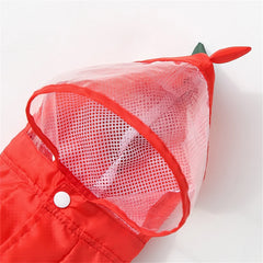 Dog Raincoat Waterproof Dogface Large Dog Rain Coat Jacket Reflective Adjustable Pet Dog Raincoat with Hood Pet Supplies